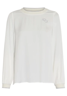 Marc Aurel elegantní halenka s dlouhým rukávem a jemným logem