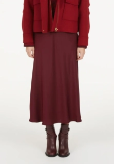 Marc Aurel elegantní vínová saténová sukně