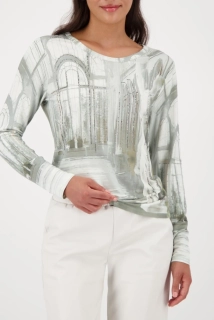 Monari tričko s dlouhým rukávem a galerijním potiskem