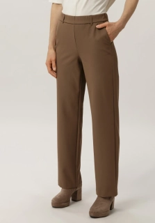 Frank Walder elegantní dámské kalhoty s rovnou nohavicí – hnědé