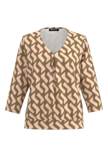 Frank Walder vzorovaná halenka s výstřihem do V