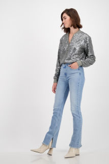 Monari rovné džíny s třásněmi 