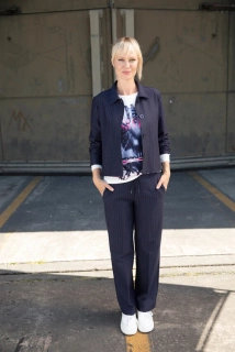  Kenny S pruhované kalhoty modré