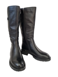 Urban ladies dámské kožené kozačky černé 