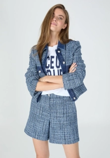 Marc Aurel džínová bunda z indigového tvídu