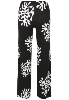 Doris Streich kalhoty s bílým abstraktním vzorem