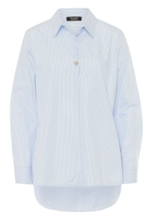 TUZZI elegantní světle modrá pruhovaná košile
