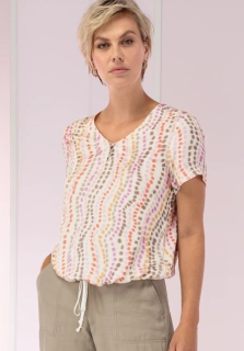 Bianca stylová halenka s potiskem v moderním designu