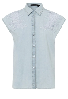 Marc Aurel džínová košile s výšivkou