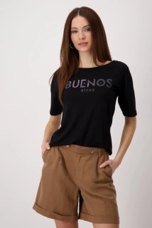 Monari tričko s lesklým nápisem