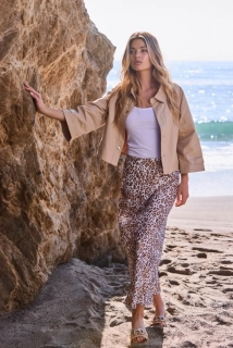 Monari dlouhá sukně s leopardím vzorem