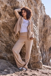 Monari lyocellové kalhoty s vysokým pasem